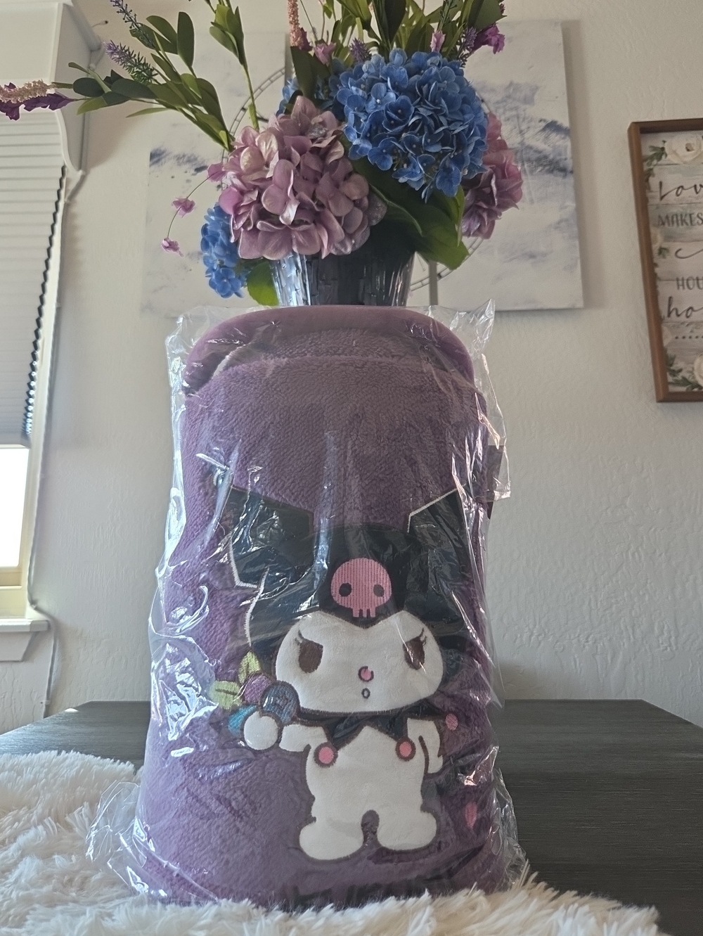 NWT Kuromi SnowThrow Blanket 60"x45" Purple Berry Sanrio Kuromi